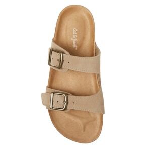 Cat and Jack Kids Drew Footbed Sandals Taupe Buckle Strap Size 1